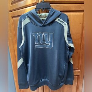NFL NY Giants hoodie gray, beige, & camouflage hood. size 14/16 Youth